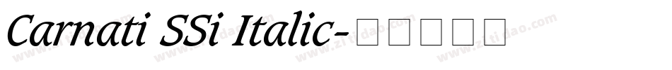 Carnati SSi Italic字体转换